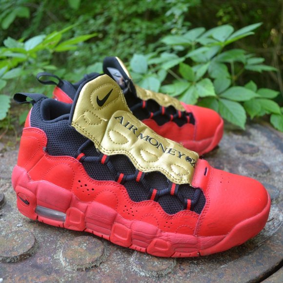 Nike Other - Nike Air Money Youth Red, Gold & Black 5.5Y